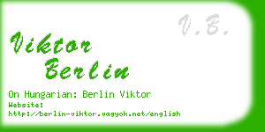 viktor berlin business card
